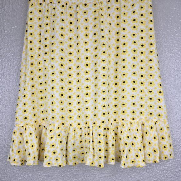 Ganni Daisy Yellow A-Line Ruffled Skirt (36) - Picture 11 of 14